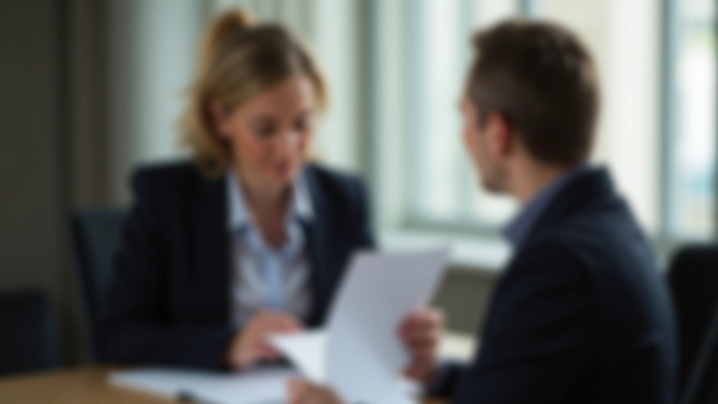 Právnice v kanceláři ukazující dokument s vysvětlením klientovi