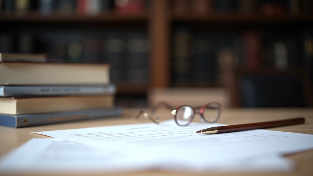 Právní knihy a dokumenty o dědickém právu na stole v kanceláři